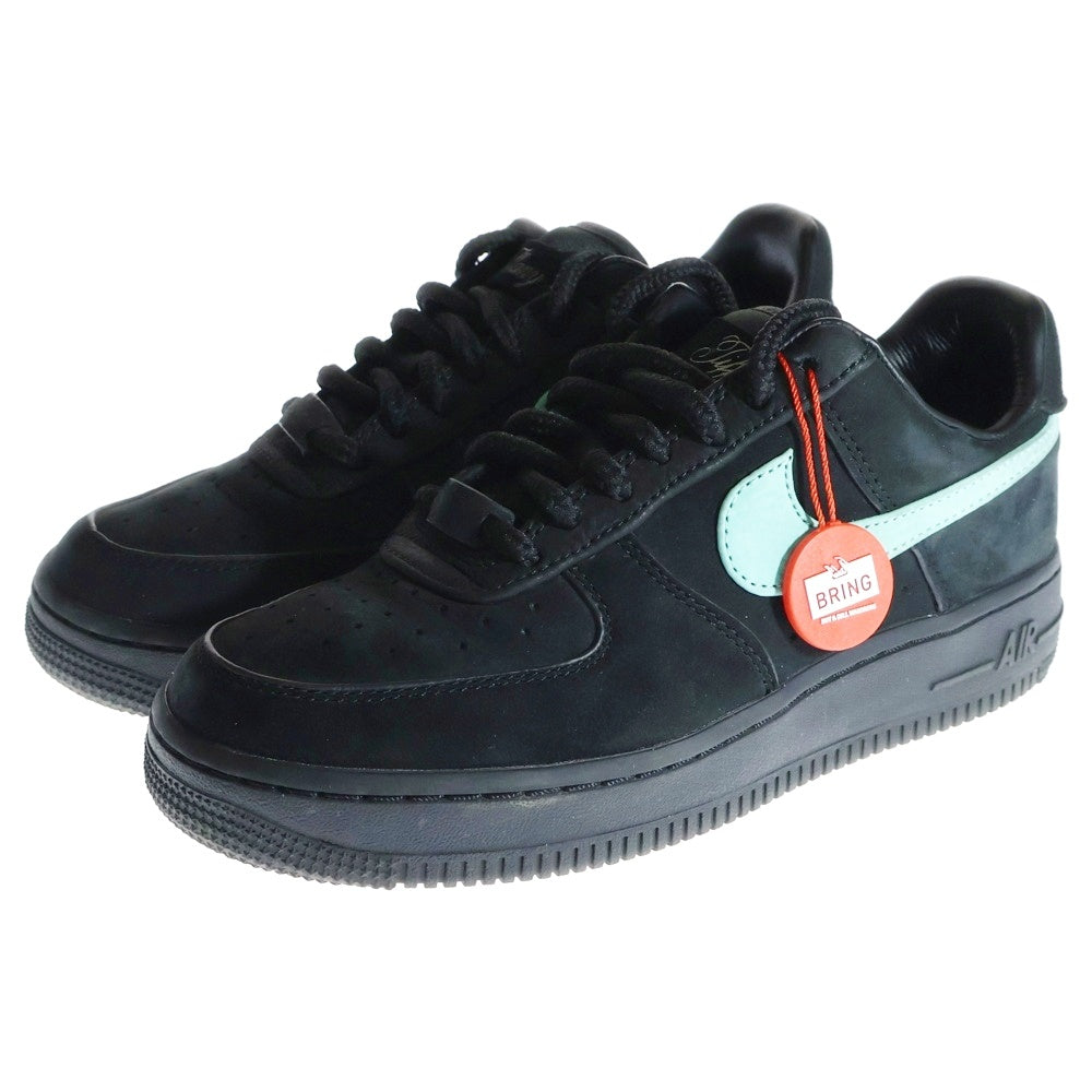 NIKE(ナイキ) ×TIFFANY&CO AIR FORCE 1 LOW 1837 BLACK ティファニー エアフォース1 ローカットスニーカー ブラック/ブルー US4.5/23.5cm DZ1382-001 レディース