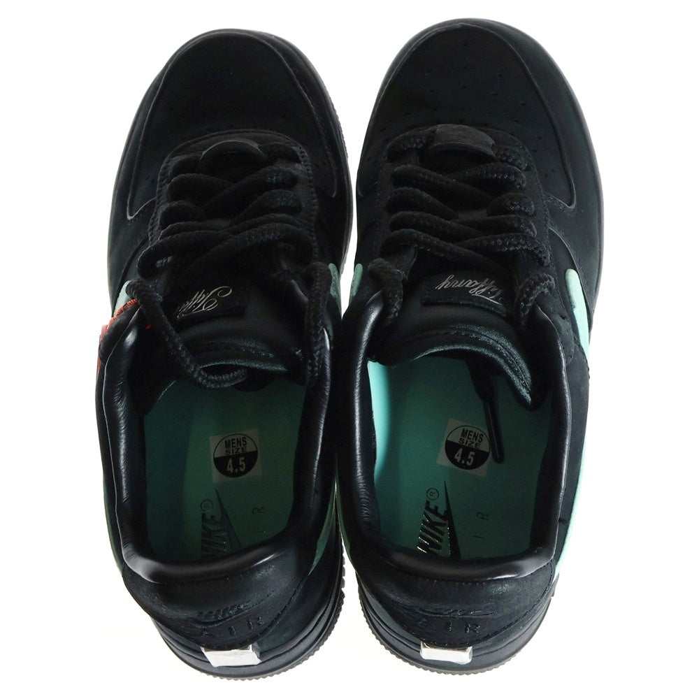 NIKE(ナイキ) ×TIFFANY&CO AIR FORCE 1 LOW 1837 BLACK ティファニー エアフォース1 ローカットスニーカー ブラック/ブルー US4.5/23.5cm DZ1382-001 レディース