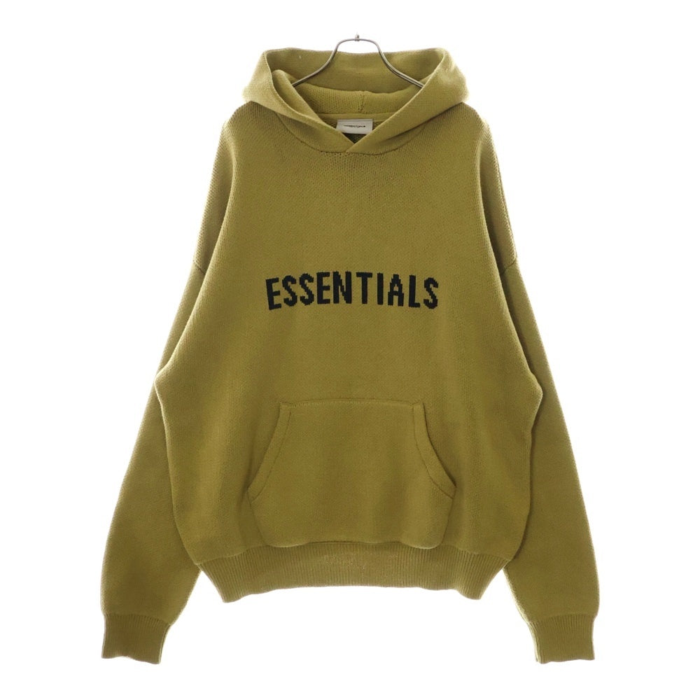 FEAR OF GOD ESSENTIALS(フィアオブゴッド エッセンシャルズ) 21AW KNIT HOODIE プルオーバーパーカー ニットフーディー コットンニット アンバー