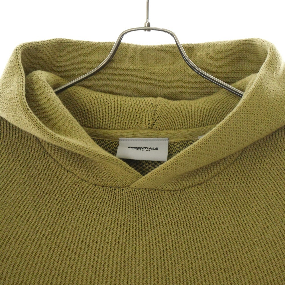 FEAR OF GOD ESSENTIALS(フィアオブゴッド エッセンシャルズ) 21AW KNIT HOODIE プルオーバーパーカー ニットフーディー コットンニット アンバー