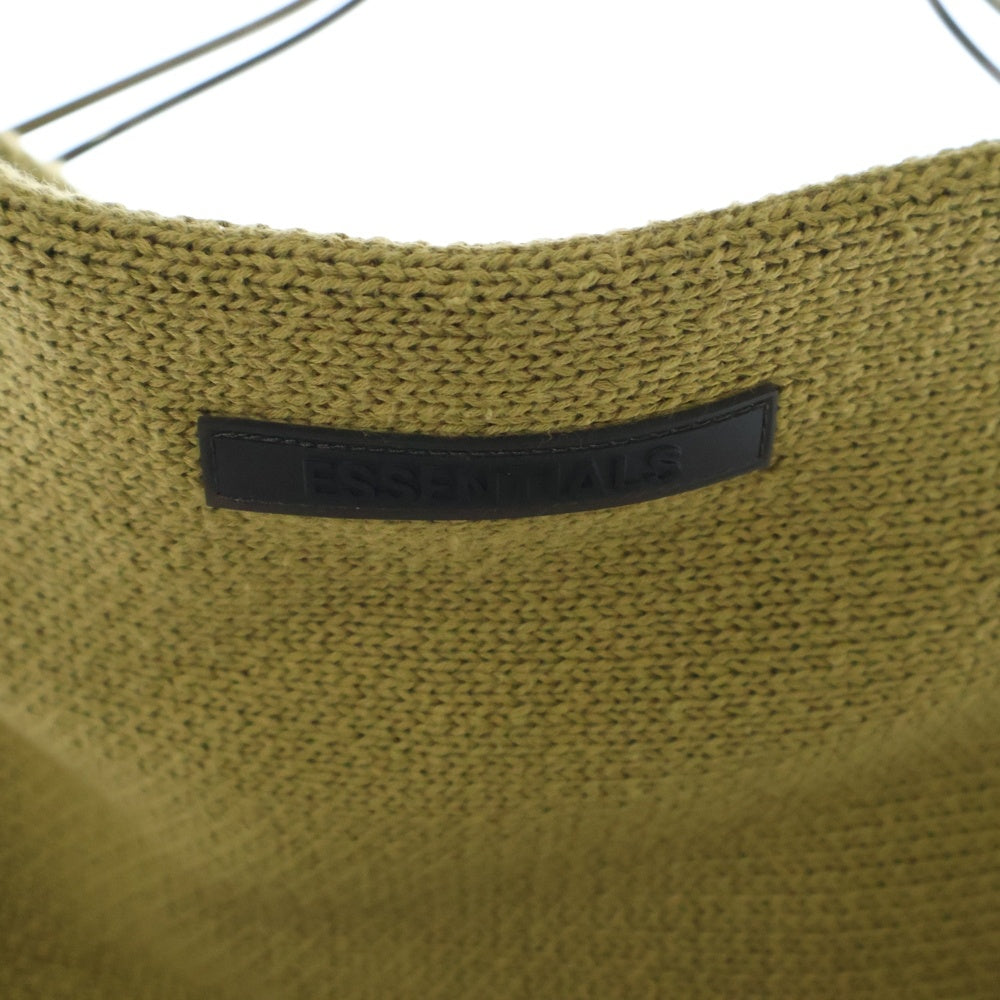 FEAR OF GOD ESSENTIALS(フィアオブゴッド エッセンシャルズ) 21AW KNIT HOODIE プルオーバーパーカー ニットフーディー コットンニット アンバー