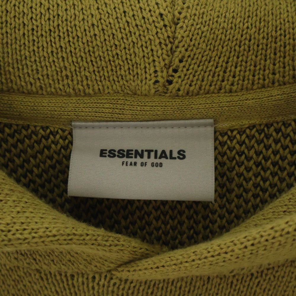 FEAR OF GOD ESSENTIALS(フィアオブゴッド エッセンシャルズ) 21AW KNIT HOODIE プルオーバーパーカー ニットフーディー コットンニット アンバー