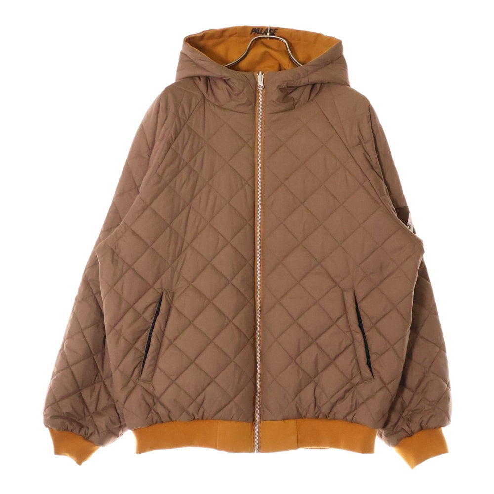 Palace Skateboards(パレススケートボーズ) 20AW One 2 One Reversible Jacket リバーシブル ジップアップ キルティング フーデット ジャケット ブラウン