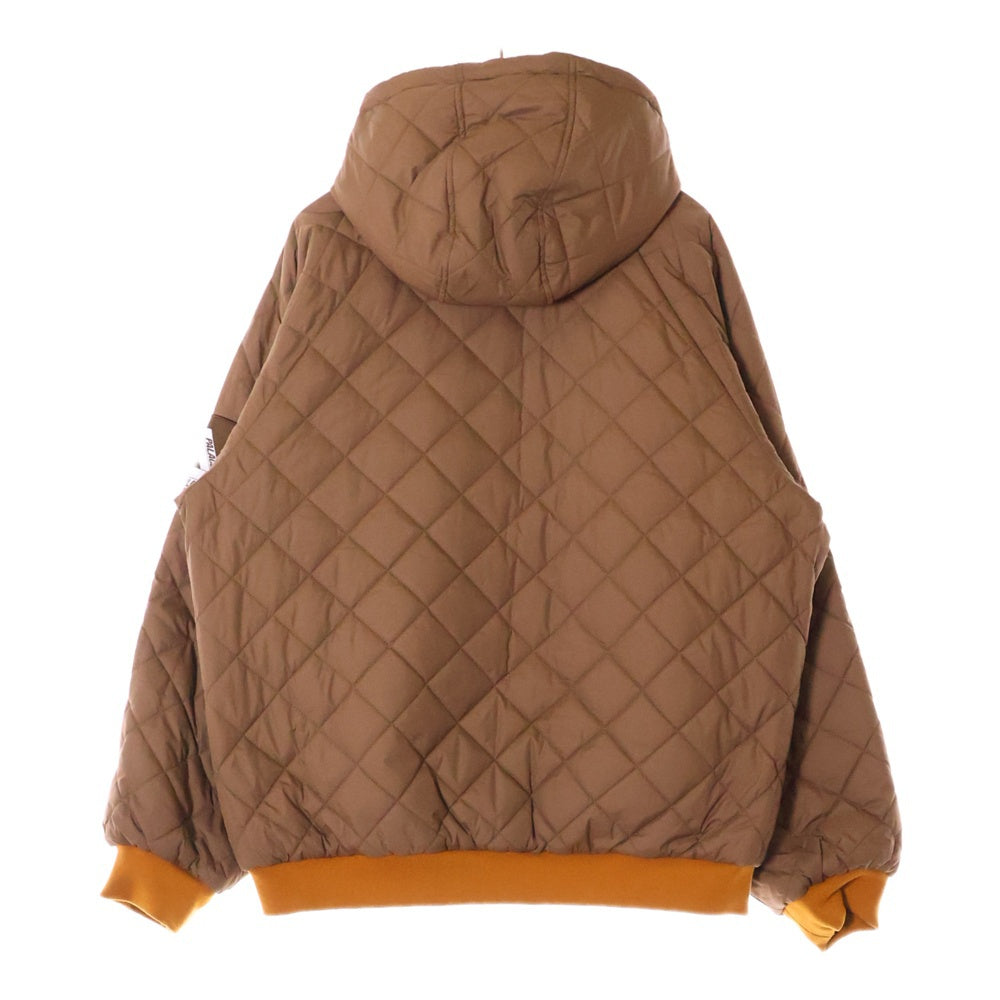 Palace Skateboards(パレススケートボーズ) 20AW One 2 One Reversible Jacket リバーシブル ジップアップ キルティング フーデット ジャケット ブラウン