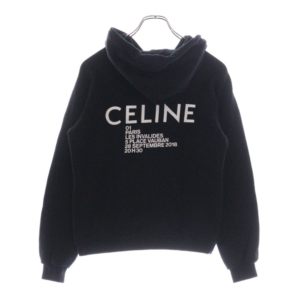 CELINE(セリーヌ) バックプリント プルオーバーパーカー スウェット ブラック 2Y06632E レディース
