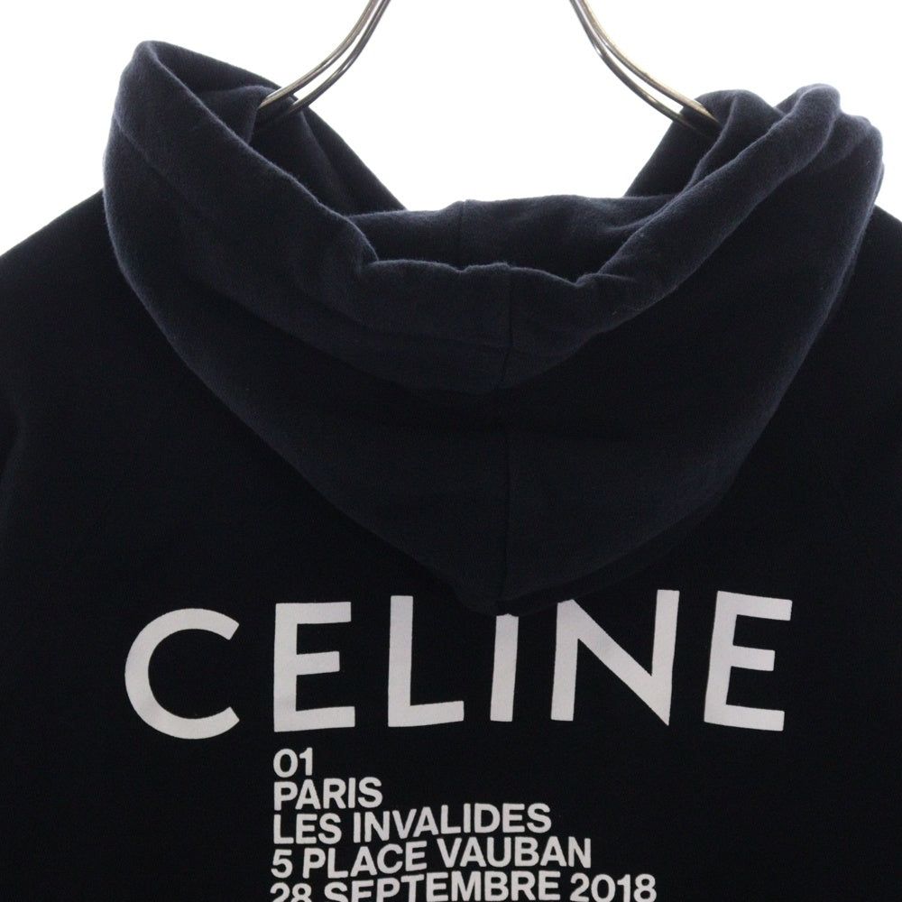 CELINE(セリーヌ) バックプリント プルオーバーパーカー スウェット ブラック 2Y06632E レディース