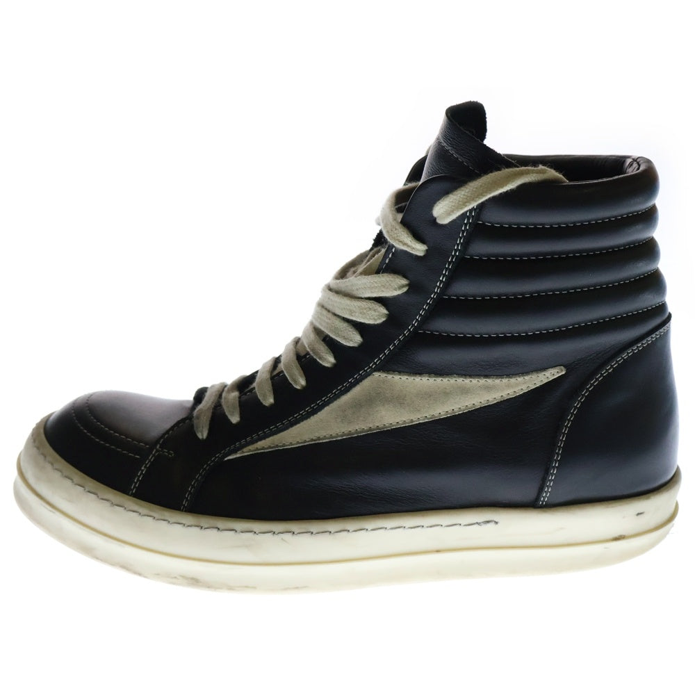 Rick Owens(リックオウエンス) VINTAGE SNEAKS ヴィンテージ レザー ハイカットスニーカー ブラック RU02D6896LCOLVS