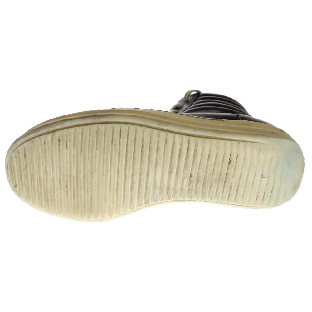 Rick Owens(リックオウエンス) VINTAGE SNEAKS ヴィンテージ レザー ハイカットスニーカー ブラック RU02D6896LCOLVS