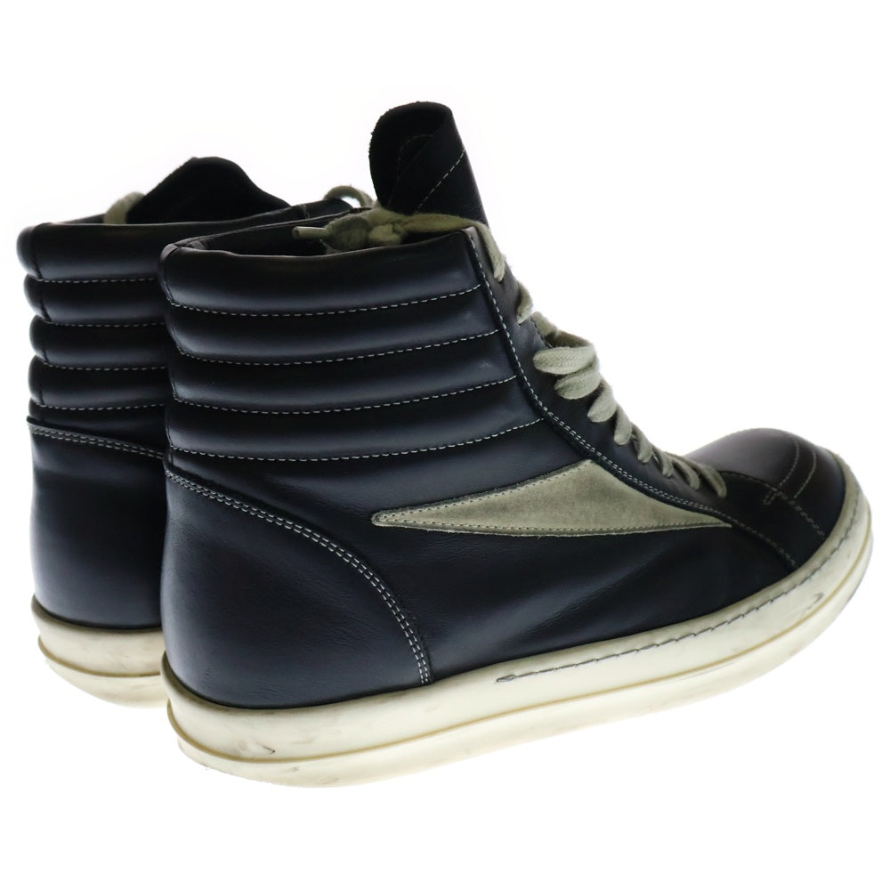 Rick Owens(リックオウエンス) VINTAGE SNEAKS ヴィンテージ レザー ハイカットスニーカー ブラック RU02D6896LCOLVS