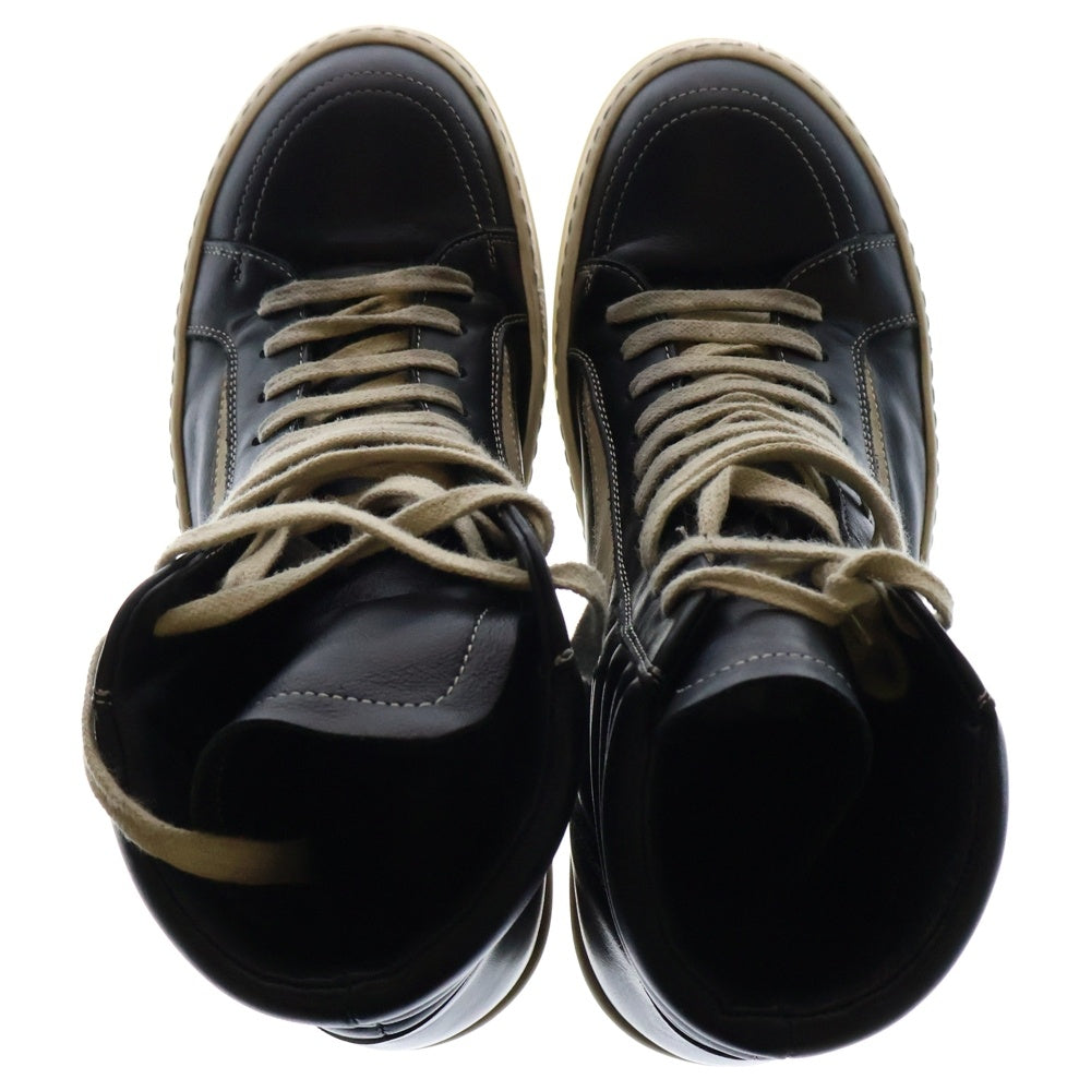 Rick Owens(リックオウエンス) VINTAGE SNEAKS ヴィンテージ レザー ハイカットスニーカー ブラック RU02D6896LCOLVS