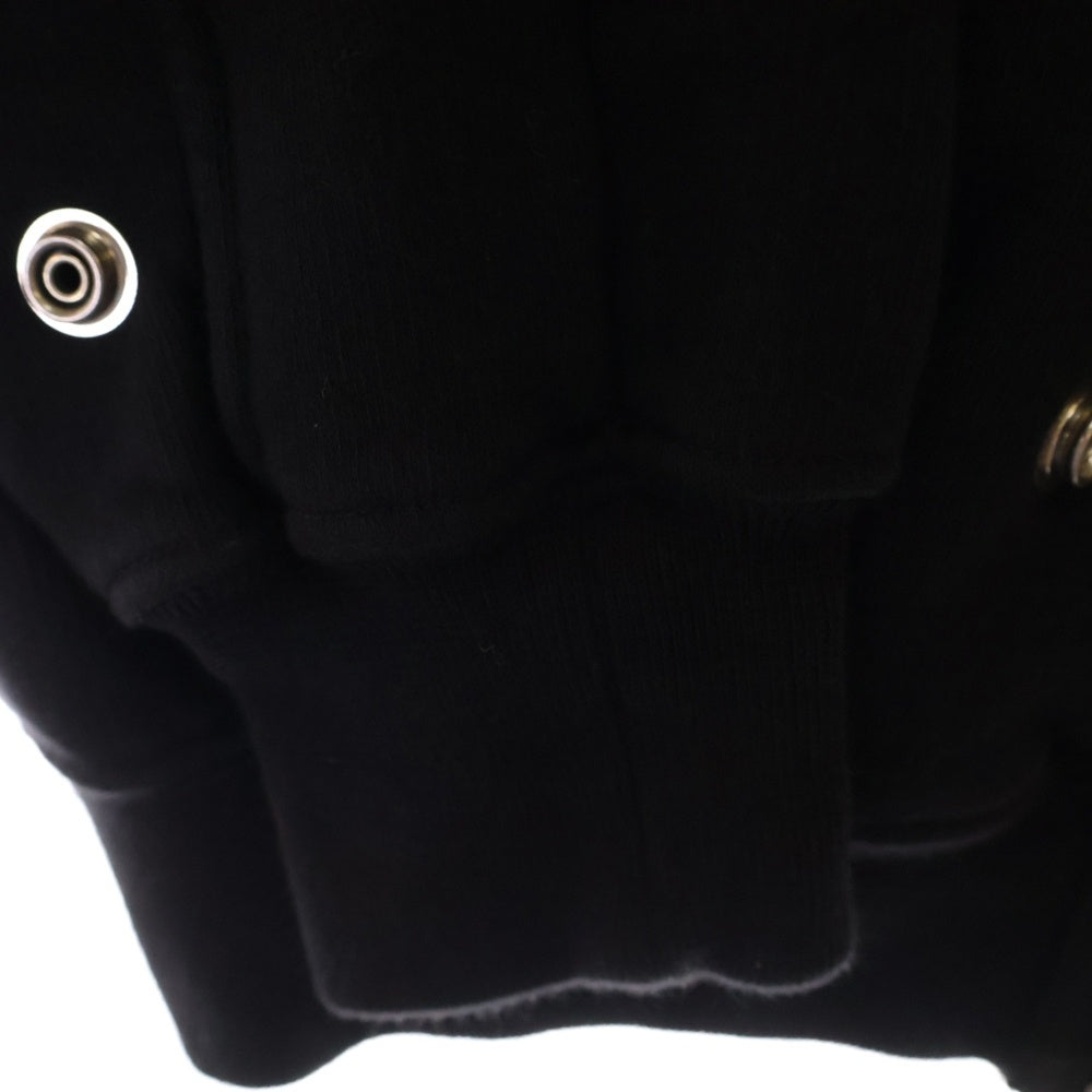 DRKSHDW(ダークシャドウ) SMALL GIMP HOODIE スタッズ装飾 フルジップアップスウェットパーカー フーディー ブラック DS01D1244 FES2