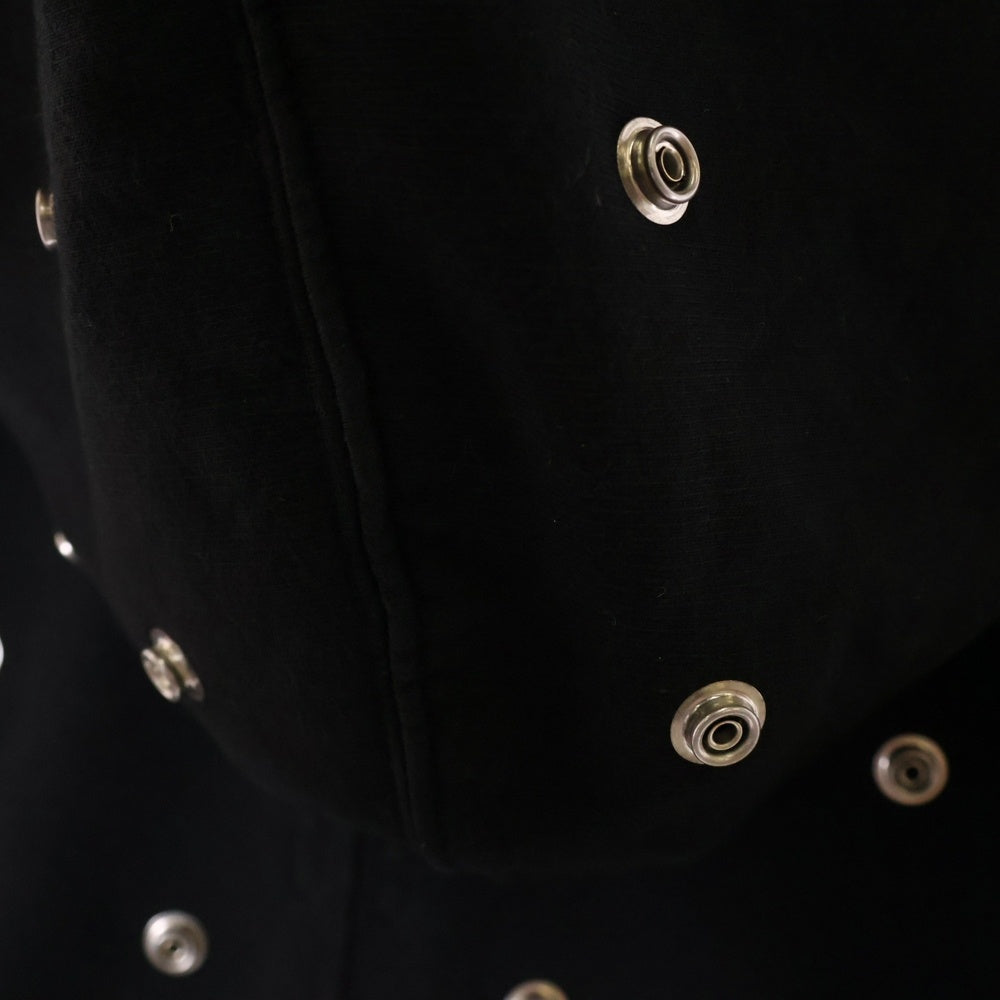 DRKSHDW(ダークシャドウ) SMALL GIMP HOODIE スタッズ装飾 フルジップアップスウェットパーカー フーディー ブラック DS01D1244 FES2