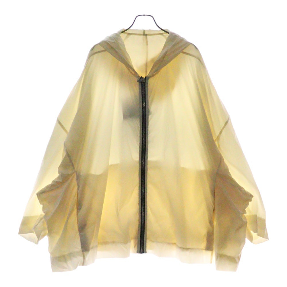 Rick Owens(リックオウエンス) 22SS PETER HOODED CROPPED ジップアップナイロンパーカー フーディー アイボリー RR01B1719 ND