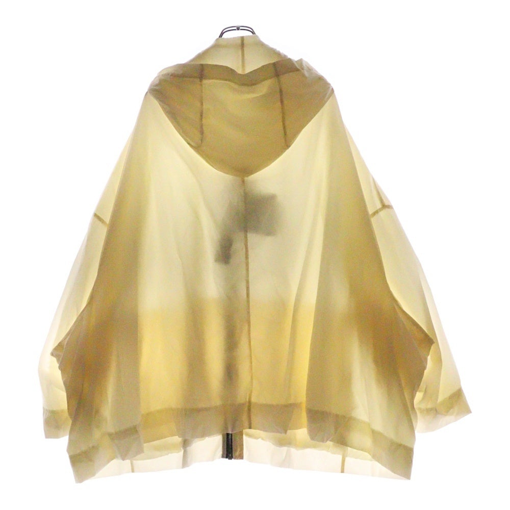 Rick Owens(リックオウエンス) 22SS PETER HOODED CROPPED ジップアップナイロンパーカー フーディー アイボリー RR01B1719 ND