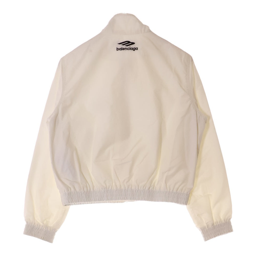 BALENCIAGA(バレンシアガ) 3B SPORTS ICON TRACKSUIT JACKET ロゴ刺繍 ジップアップナイロンブルゾン ジャケット ホワイト 769015