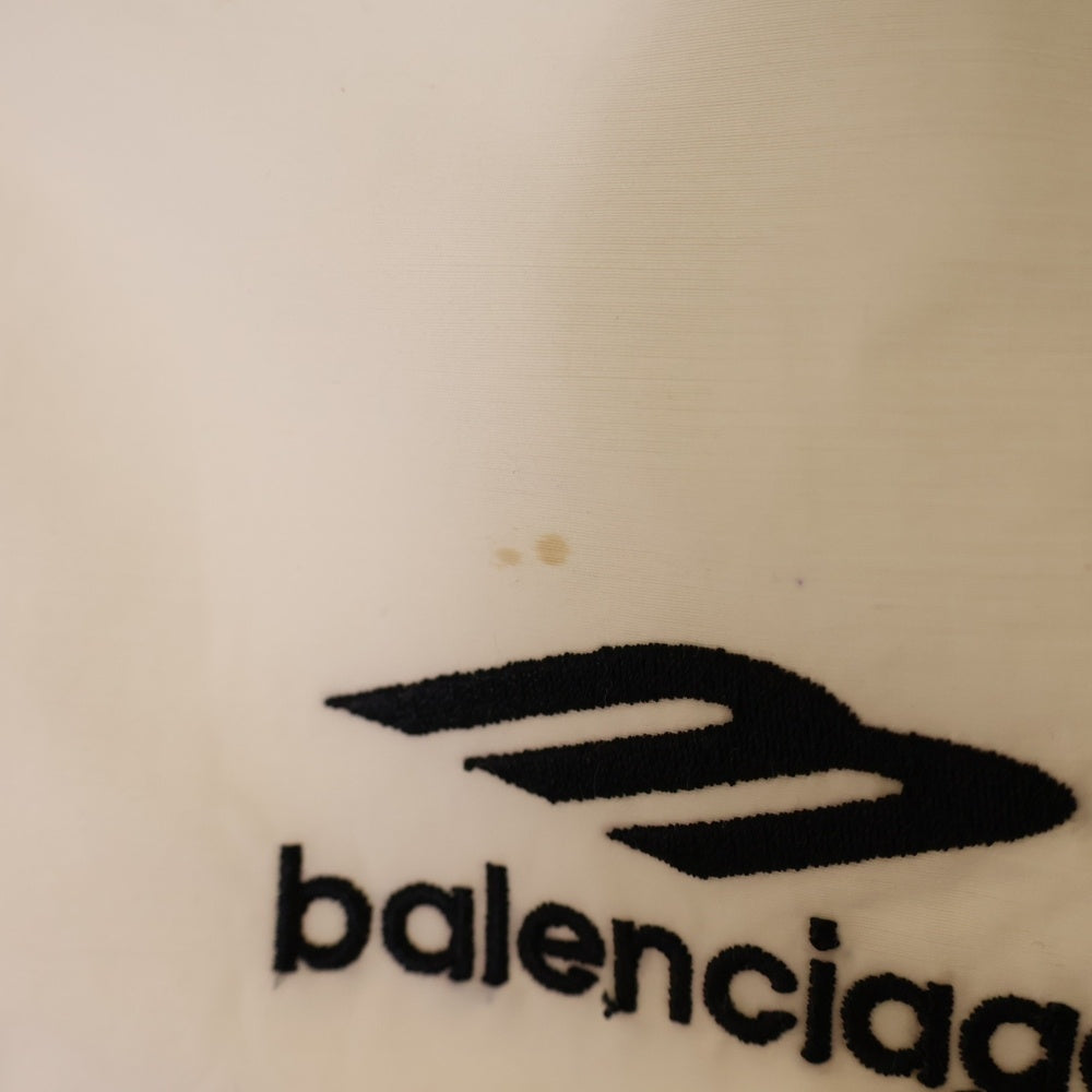 BALENCIAGA(バレンシアガ) 3B SPORTS ICON TRACKSUIT JACKET ロゴ刺繍 ジップアップナイロンブルゾン ジャケット ホワイト 769015