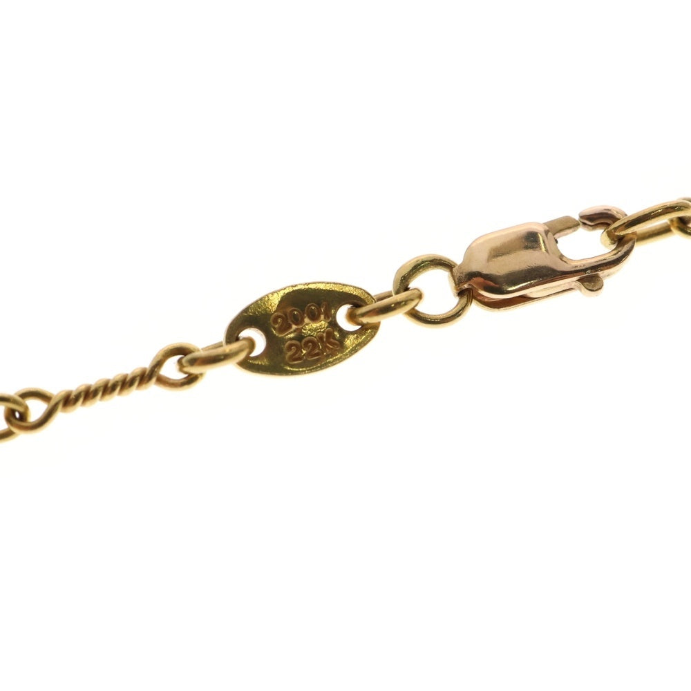 CHROME HEARTS(クロムハーツ) 22K NECKCHAIN T18 ツイストチェーンネックレス 18inch ゴールド BCA014