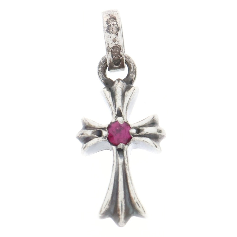 CHROME HEARTS(クロムハーツ) CRS BBYFAT RUBY ベイビーファット 1ルビー チャーム ネックレストップ シルバー