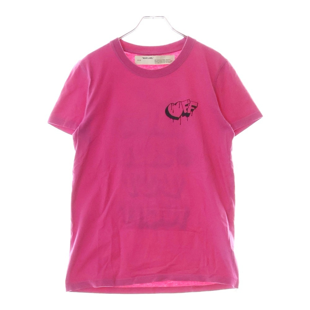 OFF-WHITE(オフホワイト) 13SS MARKERS REGULAR TEE マーカーロゴプリント半袖Tシャツ OWAA049F19B07066 ピンク