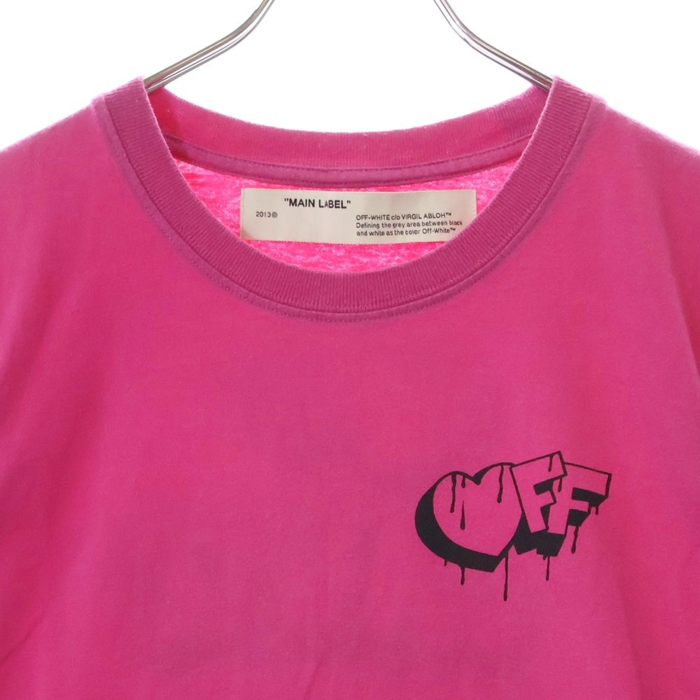 OFF-WHITE(オフホワイト) 13SS MARKERS REGULAR TEE マーカーロゴプリント半袖Tシャツ OWAA049F19B07066 ピンク