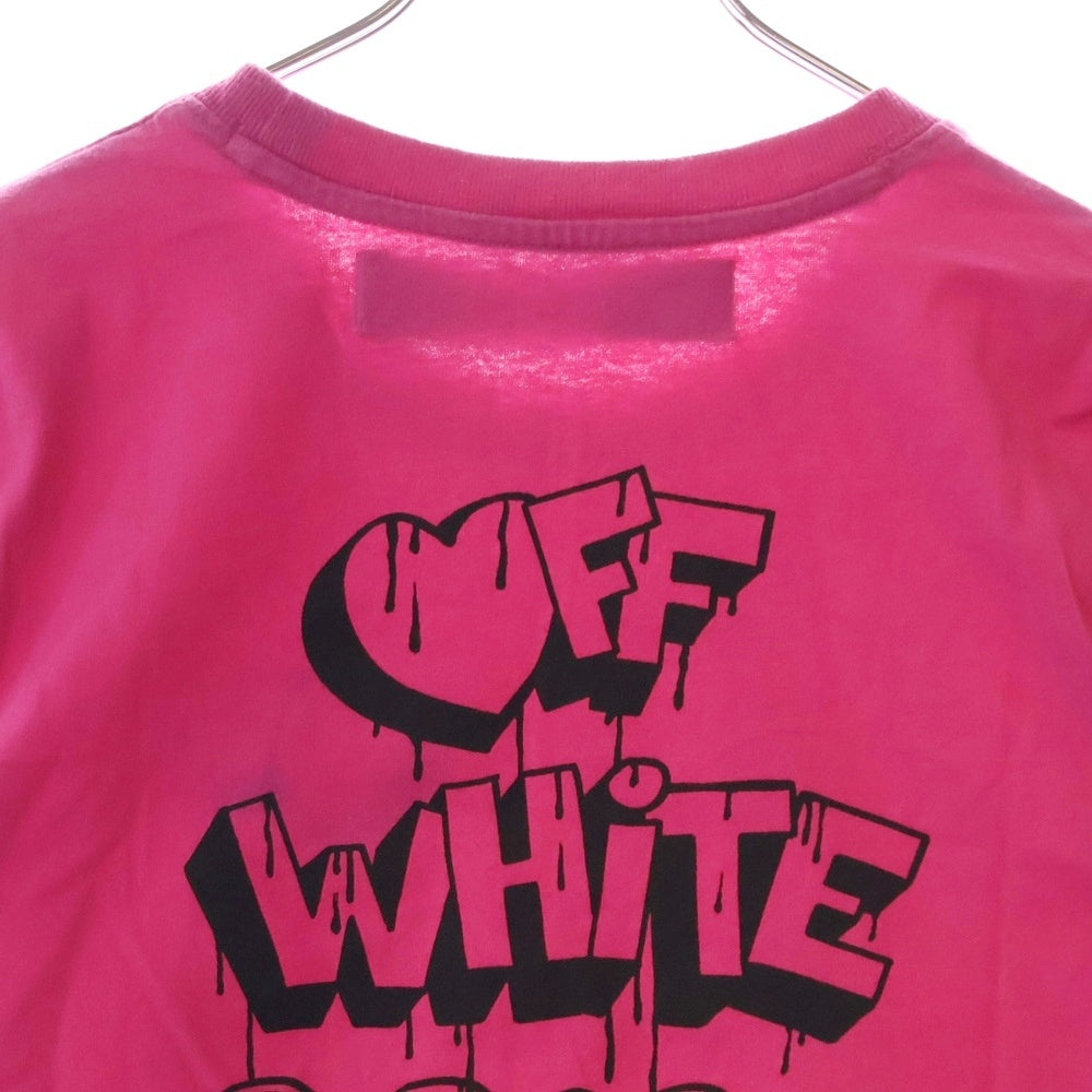 OFF-WHITE(オフホワイト) 13SS MARKERS REGULAR TEE マーカーロゴプリント半袖Tシャツ OWAA049F19B07066 ピンク