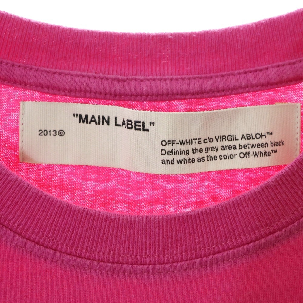 OFF-WHITE(オフホワイト) 13SS MARKERS REGULAR TEE マーカーロゴプリント半袖Tシャツ OWAA049F19B07066 ピンク