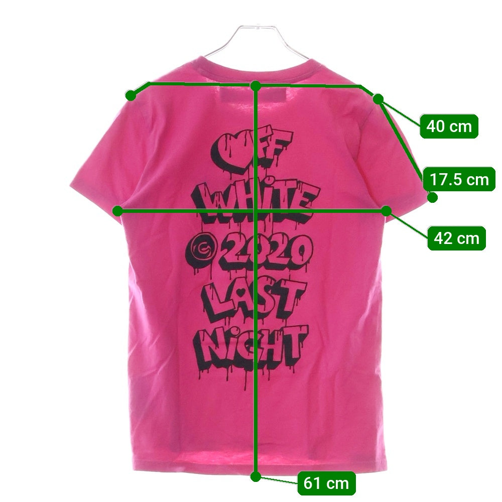 OFF-WHITE(オフホワイト) 13SS MARKERS REGULAR TEE マーカーロゴプリント半袖Tシャツ OWAA049F19B07066 ピンク