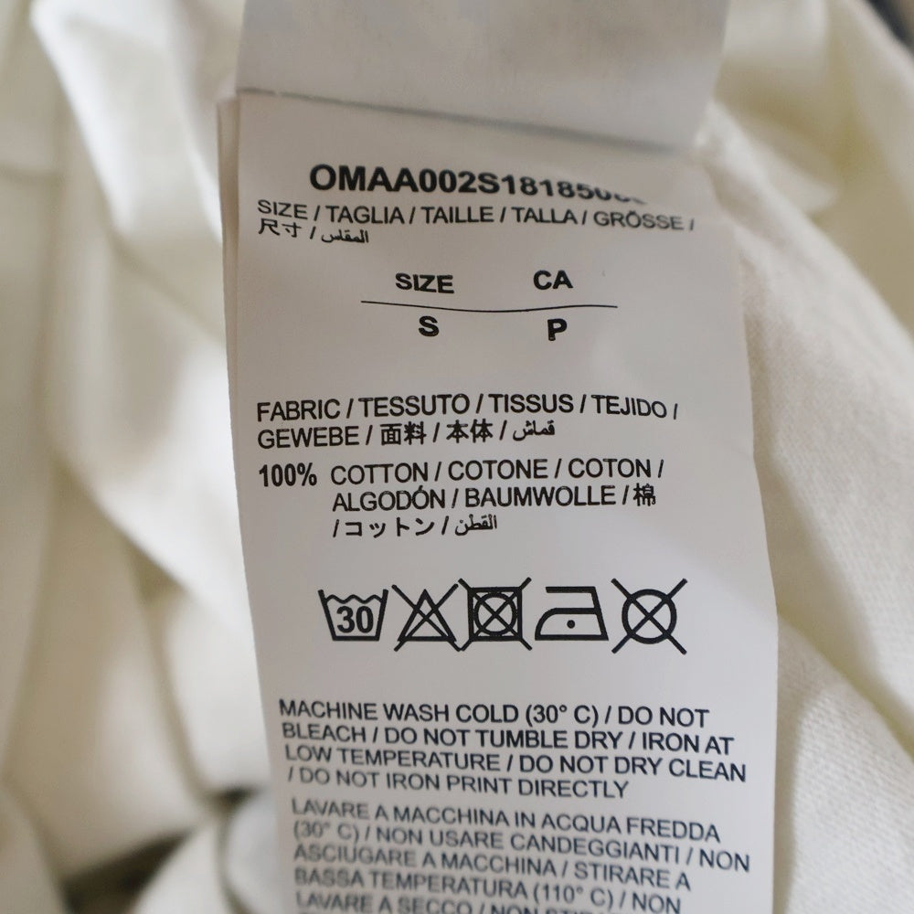OFF-WHITE(オフホワイト) 18SS DIAG TEMPERATURE S/S TEE ダイアグ バックプリント 半袖tシャツ OMAA002S18185086 ホワイト