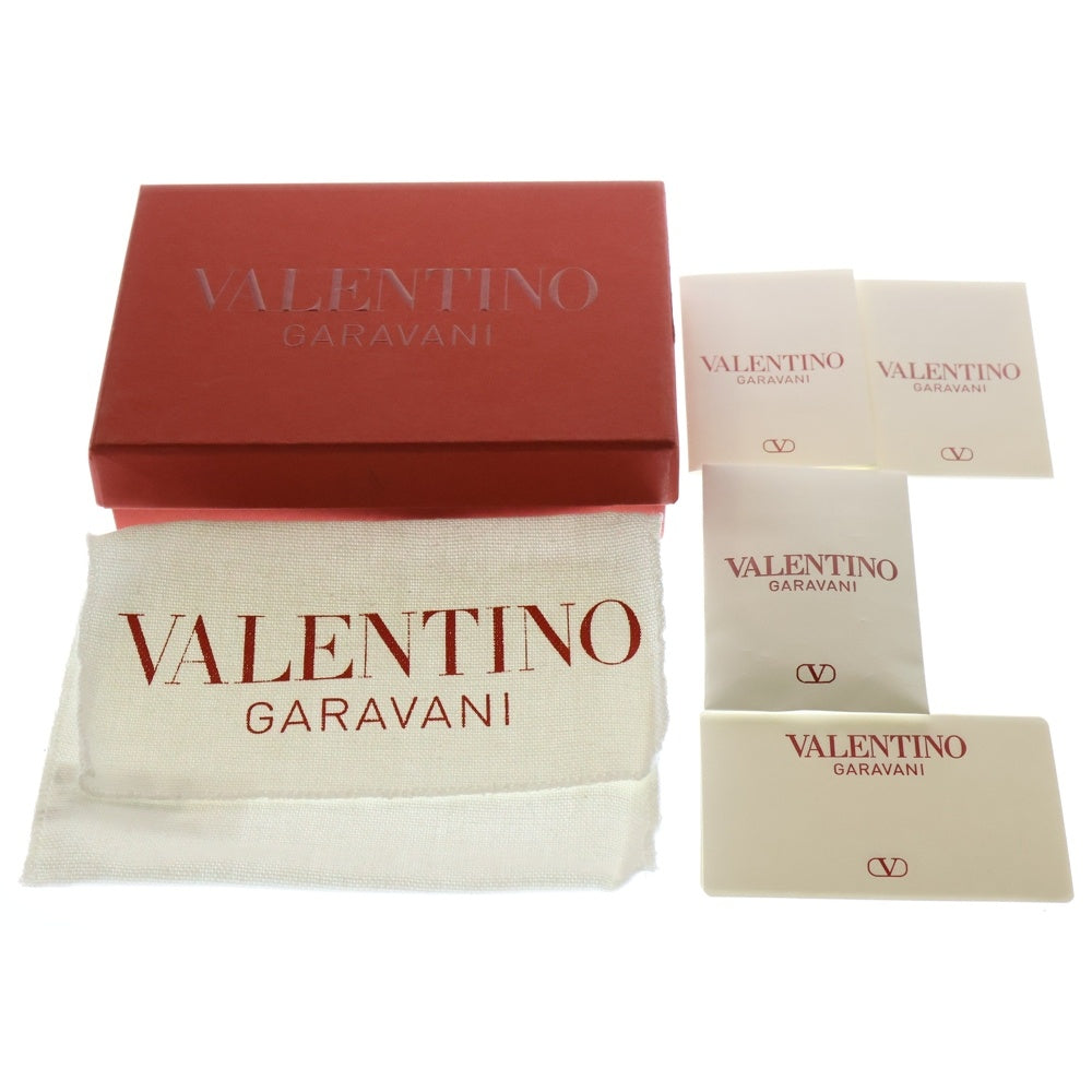 VALENTINO GARAVANI(ヴァレンチノガラヴァーニ) ロックスタッズカーフスキンカードホルダー カードケース 財布 ピンク