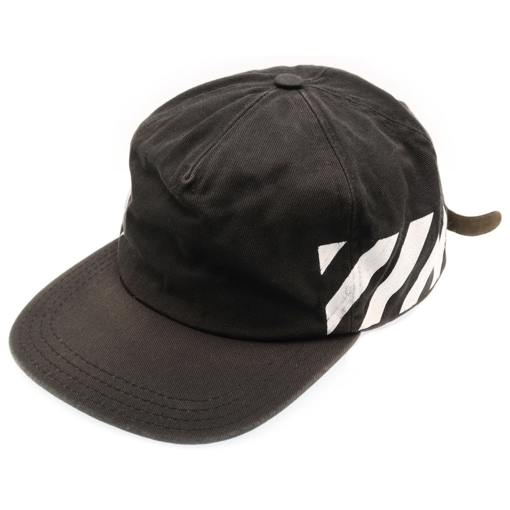 OFF-WHITE(オフホワイト) 17AW DIAG BRUSHED CAP ディアグブラッシュドキャップ 帽子OMLB007F17400089 ブラック