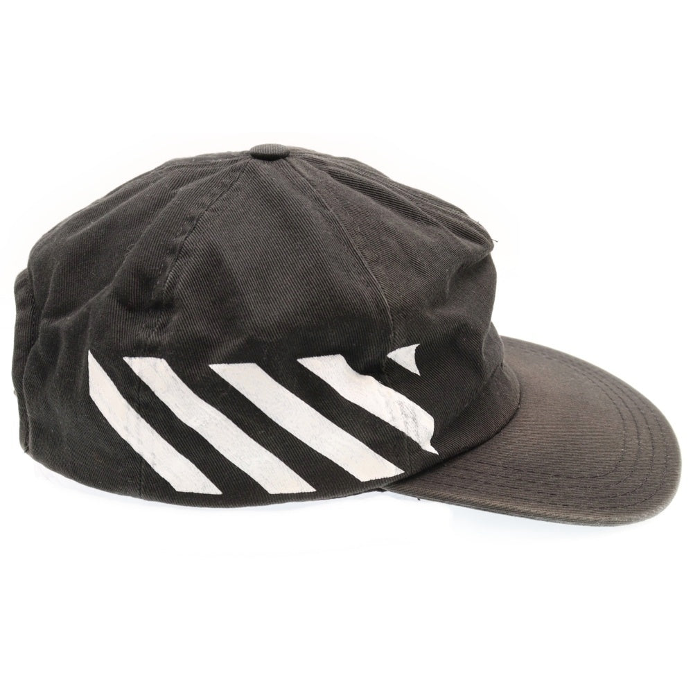 OFF-WHITE(オフホワイト) 17AW DIAG BRUSHED CAP ディアグブラッシュドキャップ 帽子OMLB007F17400089 ブラック