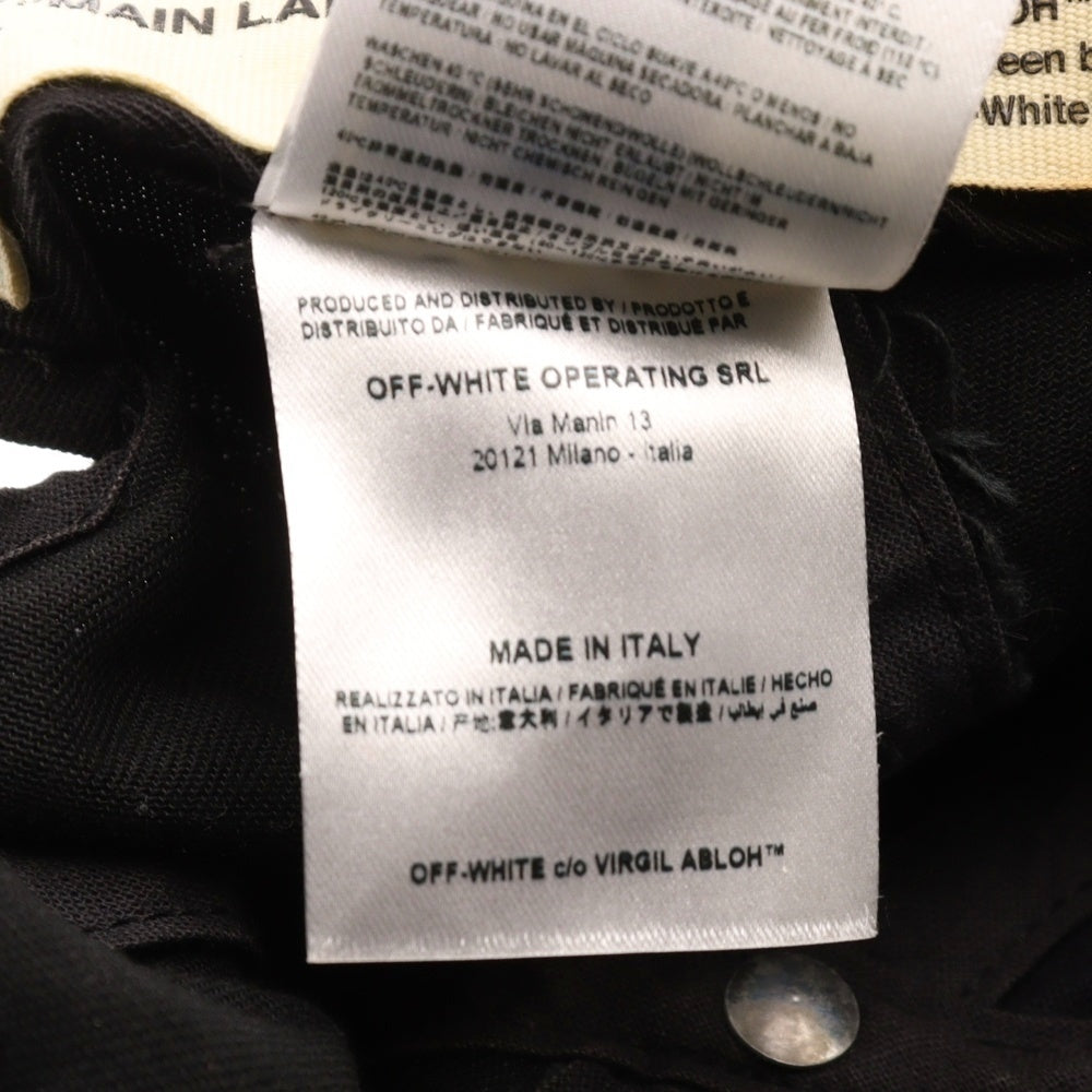 OFF-WHITE(オフホワイト) 17AW DIAG BRUSHED CAP ディアグブラッシュドキャップ 帽子OMLB007F17400089 ブラック