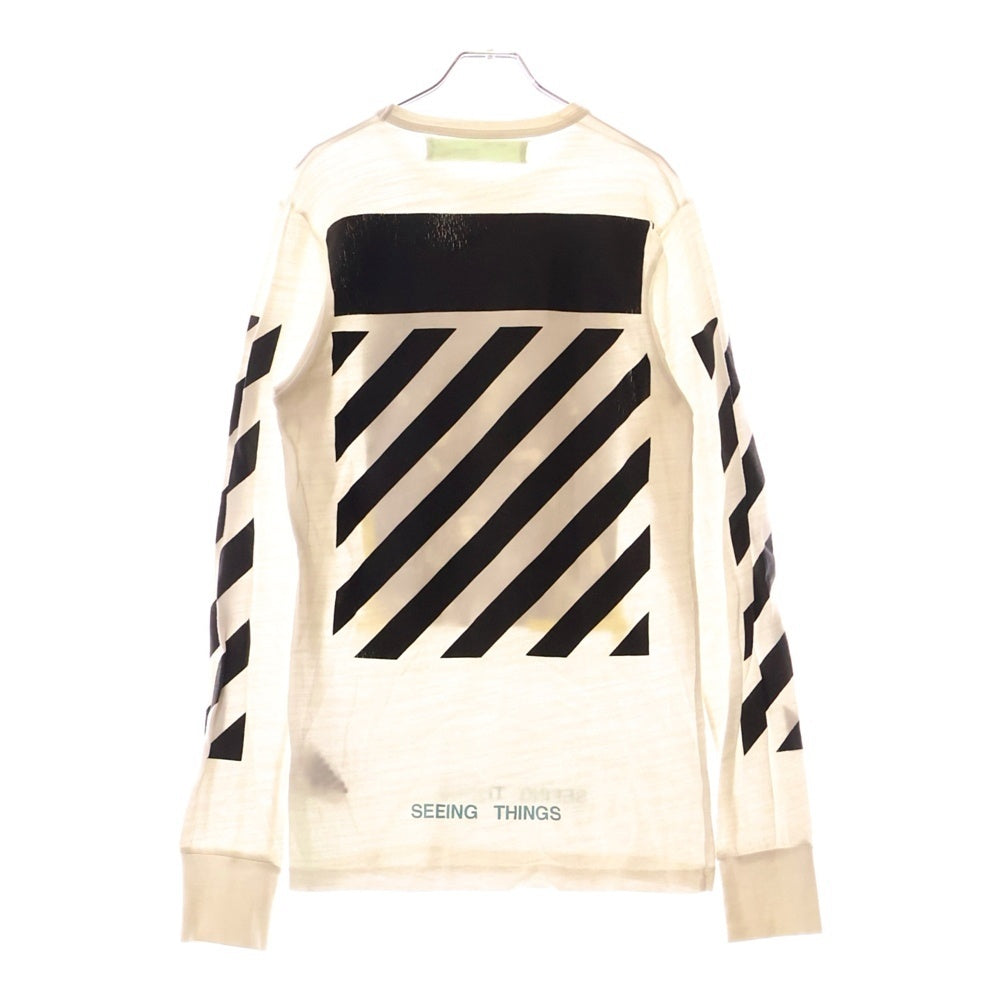 OFF-WHITE(オフホワイト) 17AW CARAVAGGIO PRINT LONG SLEEVE TEE カラヴァッジョプリントロングスリーブカットソー 長袖Tシャツ OMAB001F17185016 ホワイト