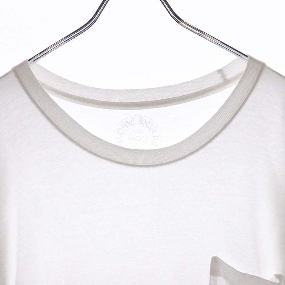 CHROME HEARTS(クロムハーツ) CH LS T-SHIRT LTD MALIBU マリブ限定 バックホースシュー アームフローラルプリント 長袖Tシャツ ロンT ホワイト
