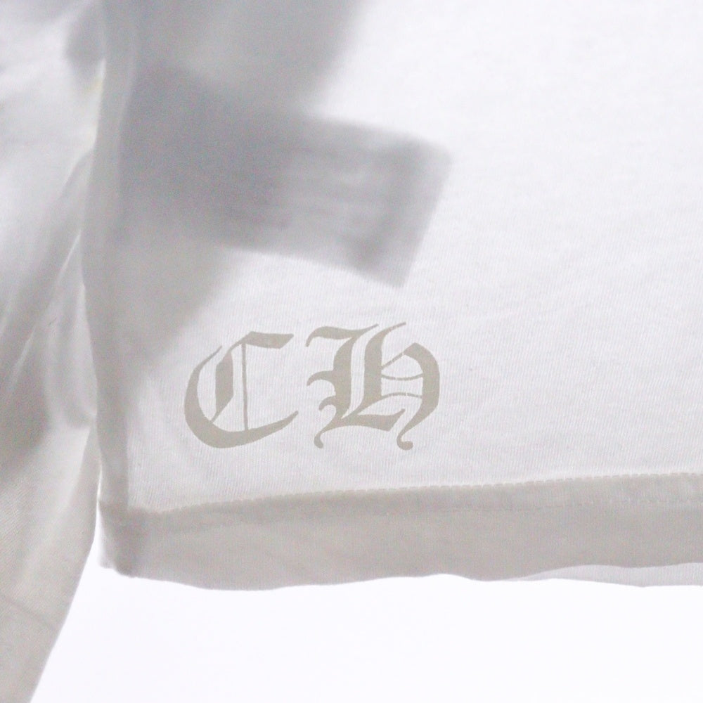 CHROME HEARTS(クロムハーツ) CH LS T-SHIRT LTD MALIBU マリブ限定 バックホースシュー アームフローラルプリント 長袖Tシャツ ロンT ホワイト