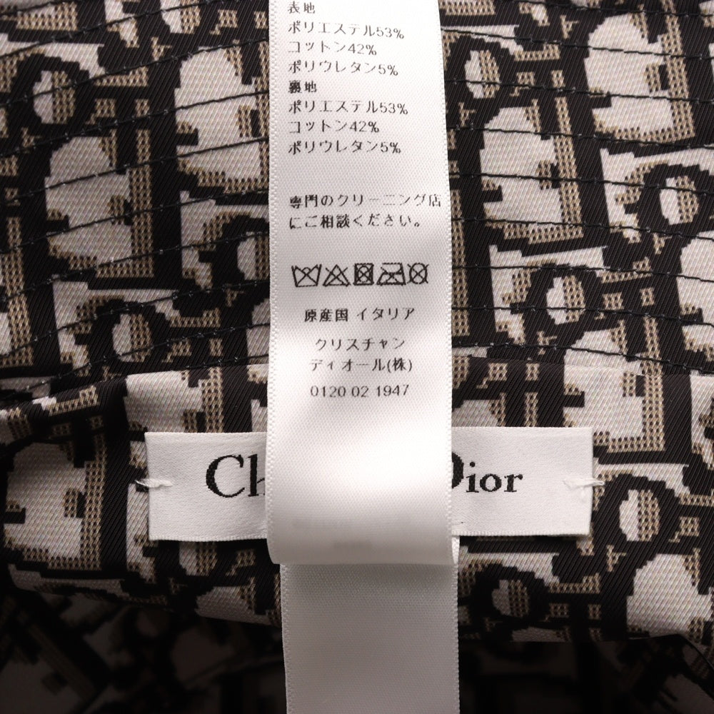 Christian Dior(クリスチャンディオール) TEDDY-D ボブハット オブリーク リバーシブルバケットハット 帽子 ブラック 95TDD923A130
