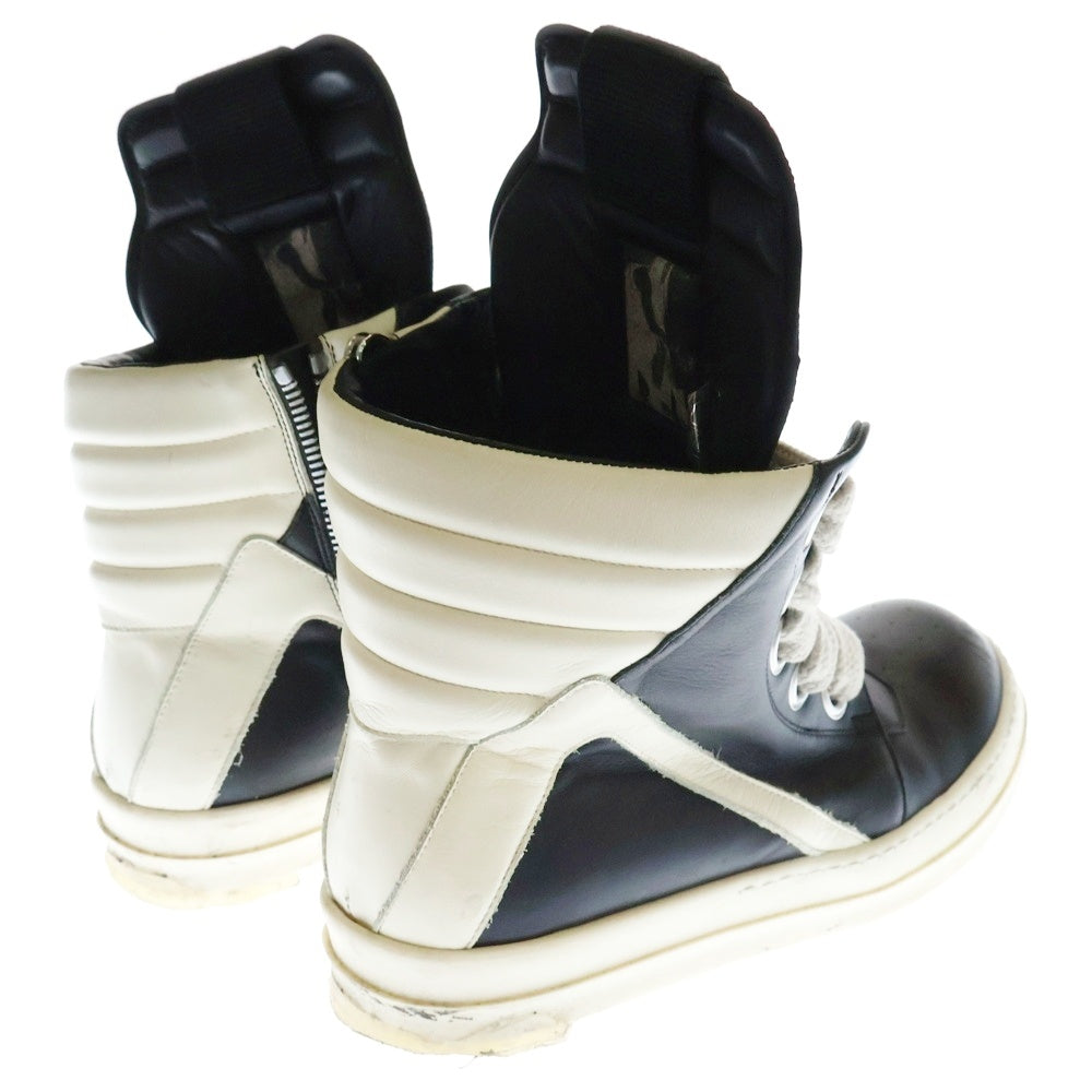 Rick Owens(リックオウエンス) JUMOBLACE GEOBASKET ジャンボレースジオバスケット ハイカットスニーカー ブラック/ホワイト RU02E1898