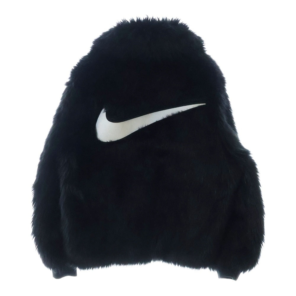 NIKE(ナイキ) 18AW ×AMBUSH Reversible Faux Fur Coat Jacket アンブッシュ リバーシブル フェイク ファーコート ジャケット ジップアップブルゾン ブラック AQ9225-010