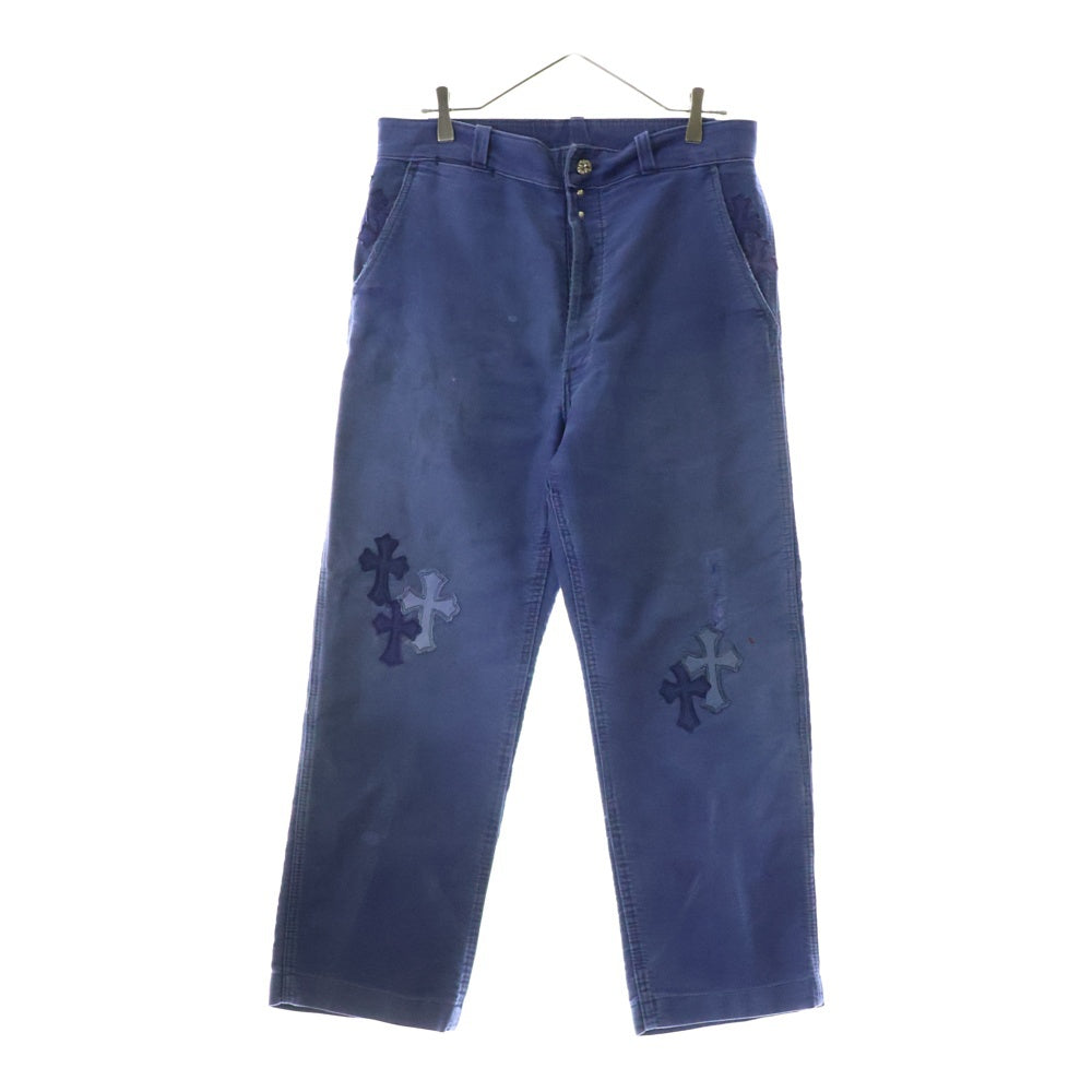 CHROME HEARTS(クロムハーツ) FRENCH WORK PANTS クロスパッチ フレンチワークパンツ ブルー