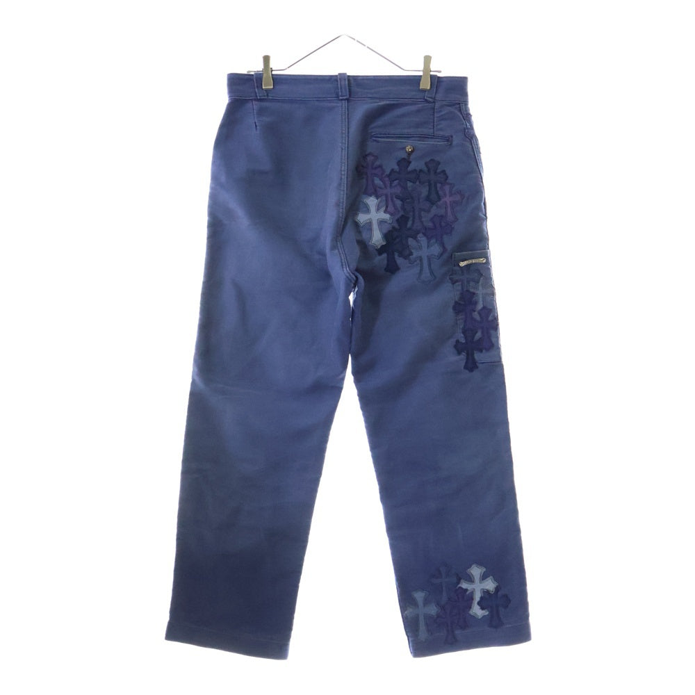 CHROME HEARTS(クロムハーツ) FRENCH WORK PANTS クロスパッチ フレンチワークパンツ ブルー