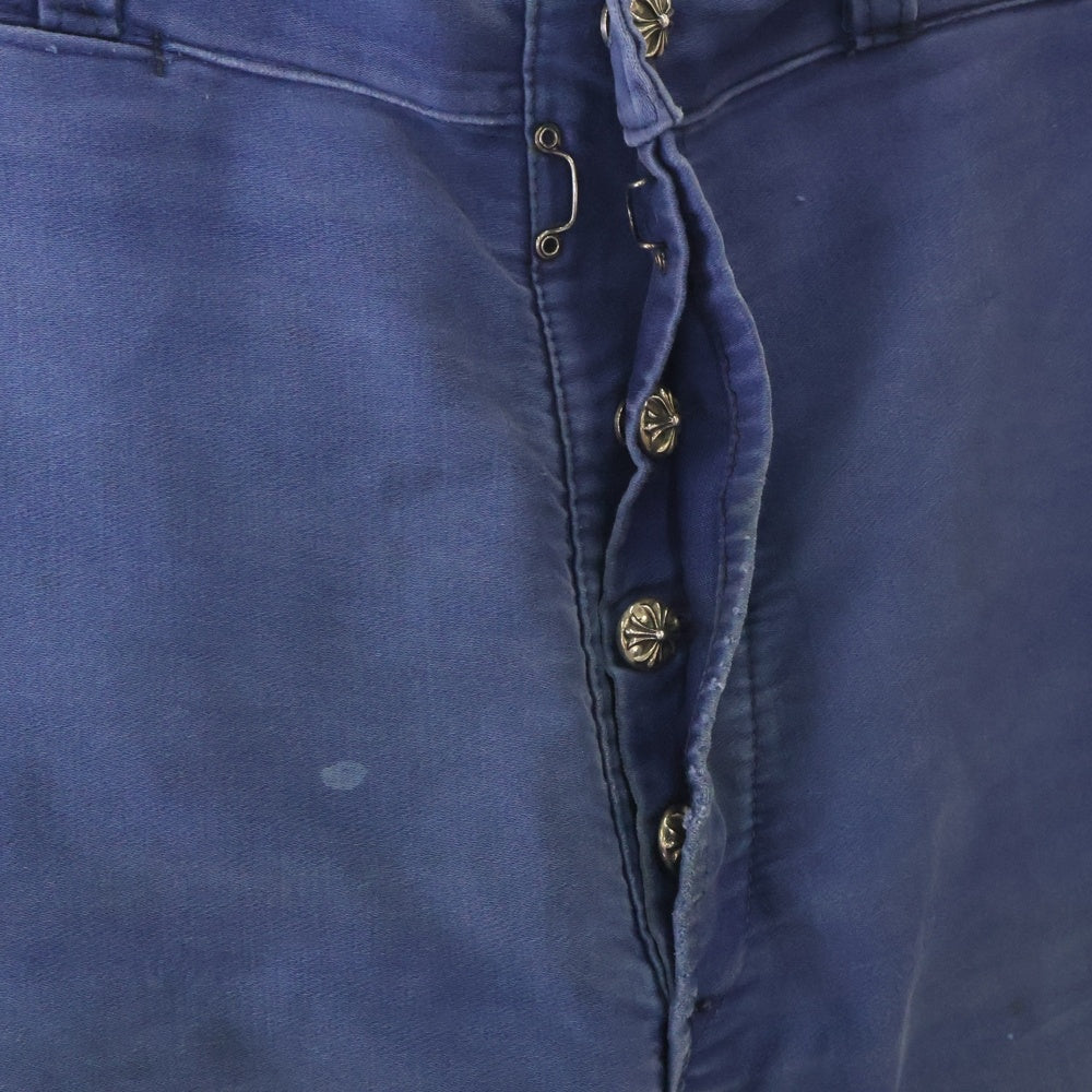 CHROME HEARTS(クロムハーツ) FRENCH WORK PANTS クロスパッチ フレンチワークパンツ ブルー