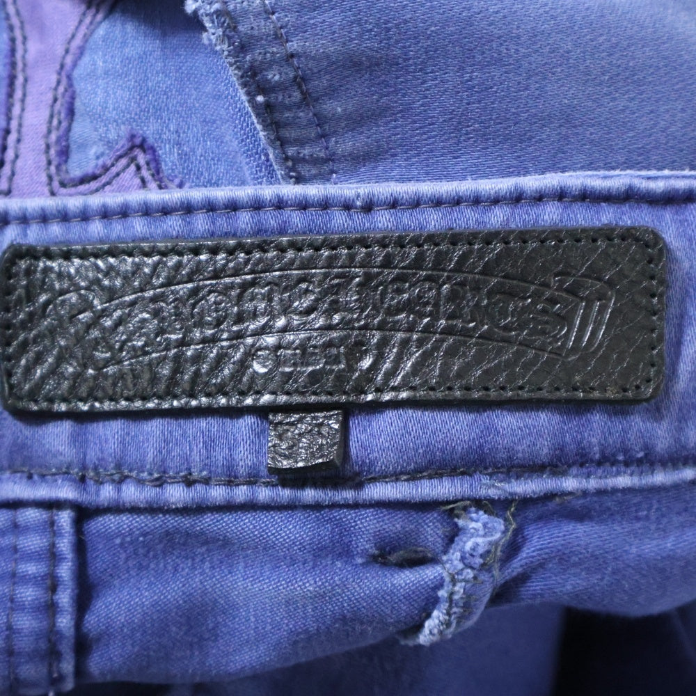 CHROME HEARTS(クロムハーツ) FRENCH WORK PANTS クロスパッチ フレンチワークパンツ ブルー