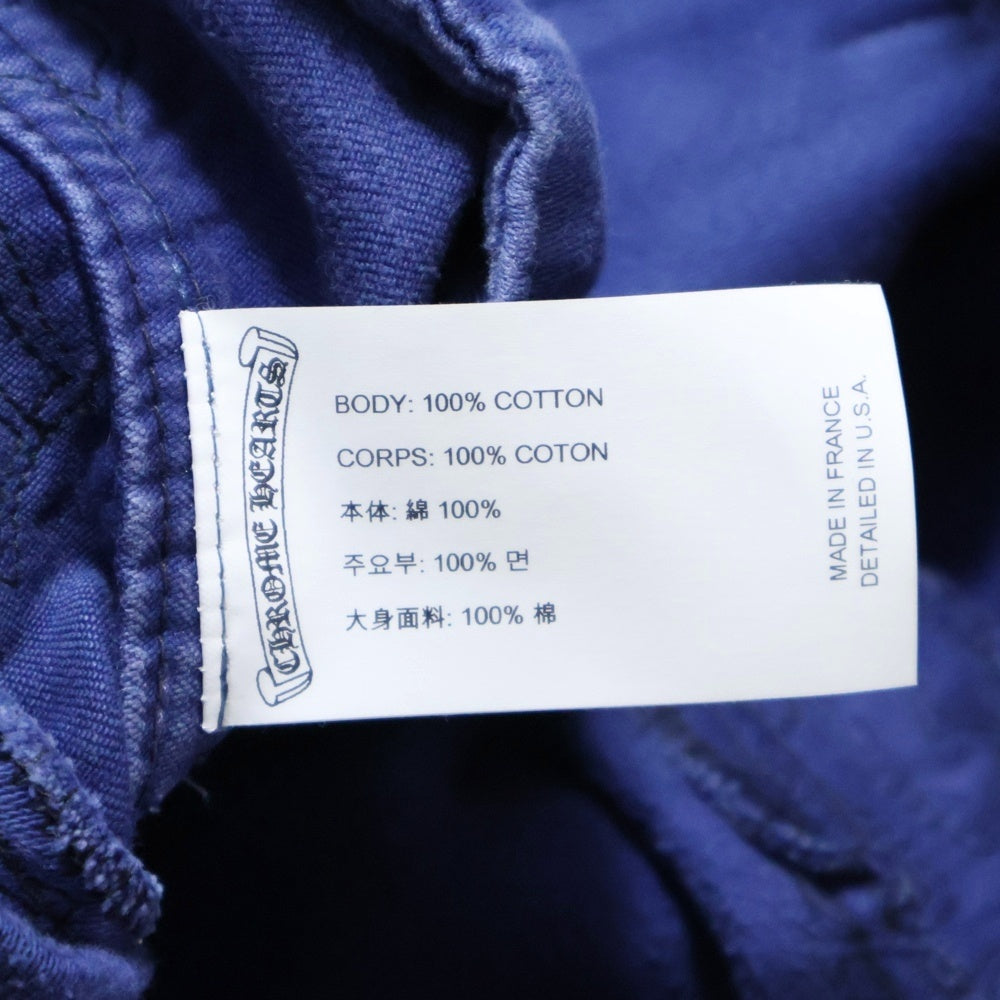 CHROME HEARTS(クロムハーツ) FRENCH WORK PANTS クロスパッチ フレンチワークパンツ ブルー