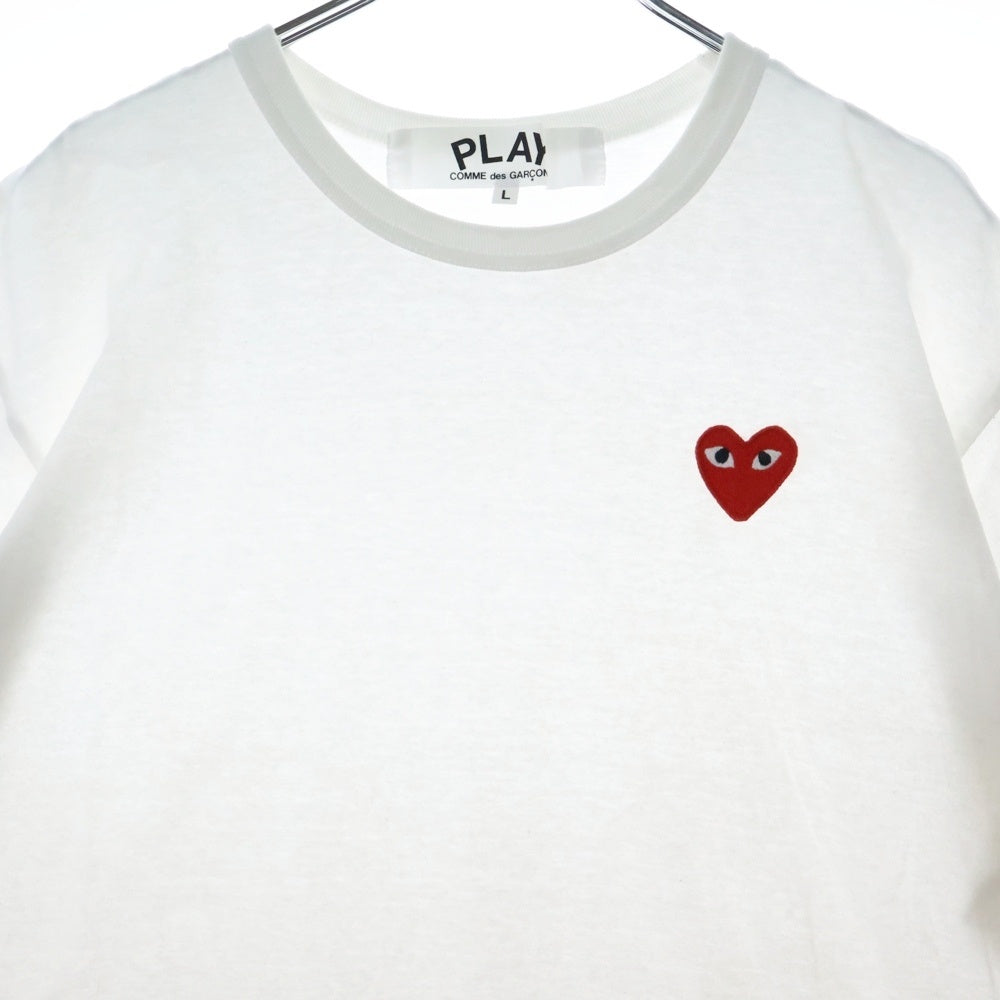COMME des GARCONS COMME des GARCONS(コムデギャルソンコムデギャルソン) ハートワッペン クルーネック半袖Tシャツ カットソー ホワイト AZ-T108