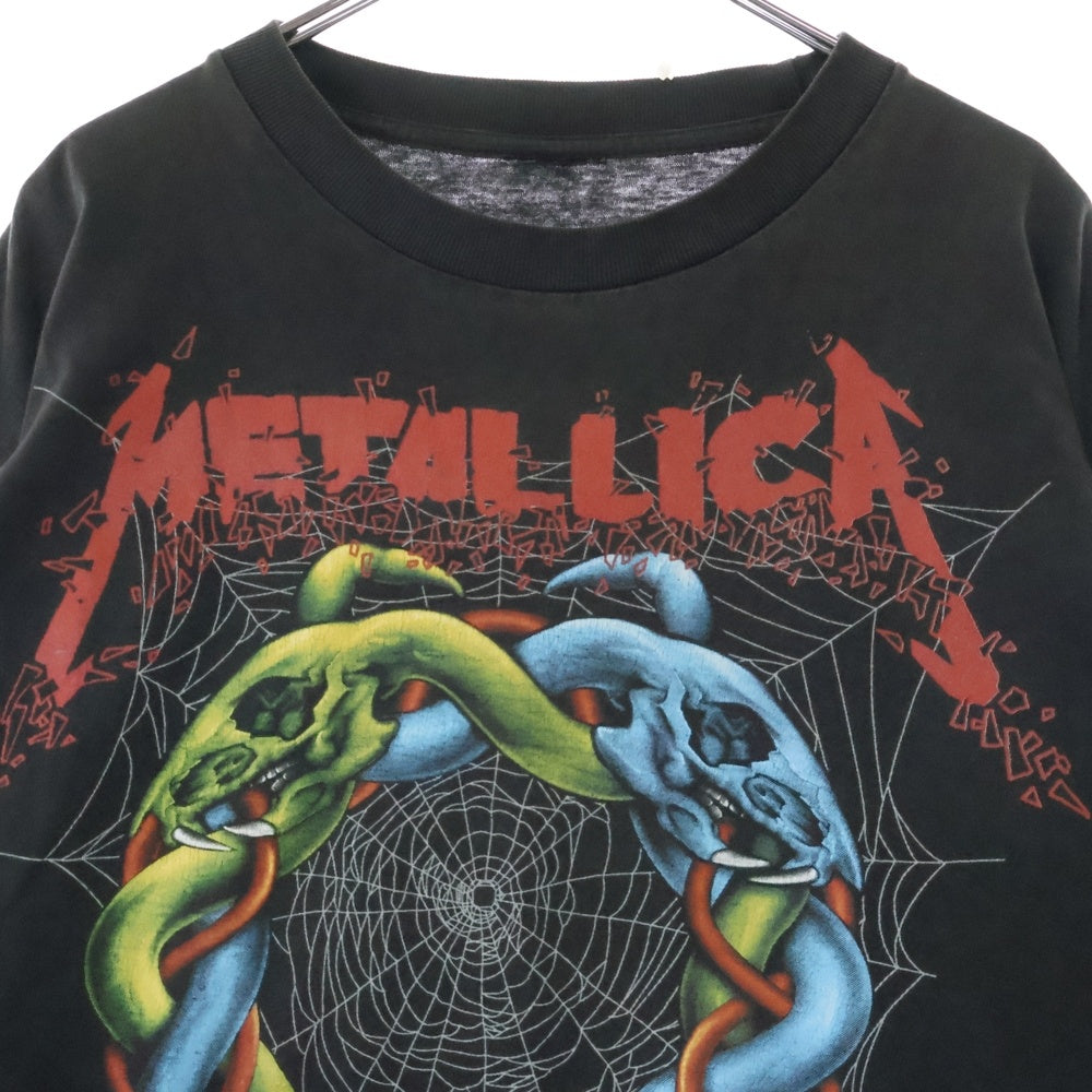 VINTAGE(ヴィンテージ) 90S METALLICA THE STRUGGLE WITHIN メタリカ ザ ストラグル ウィズイン 両面プリント 長袖Tシャツ ロンT カットソー ブラック