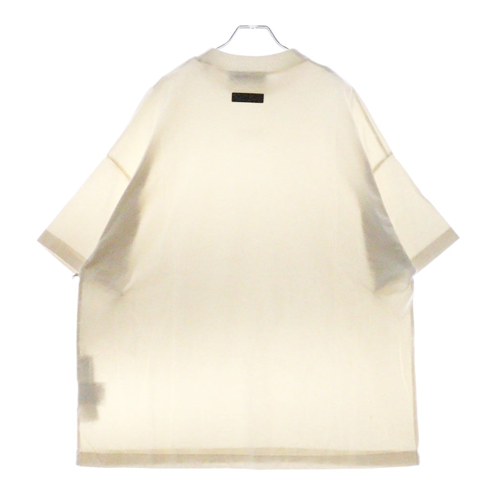 FEAR OF GOD ESSENTIALS(フィアオブゴッド エッセンシャルズ) S/S T-SHIRT フロントラバーロゴ 半袖Tシャツ アイボリー