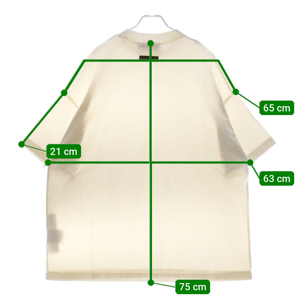 FEAR OF GOD ESSENTIALS(フィアオブゴッド エッセンシャルズ) S/S T-SHIRT フロントラバーロゴ 半袖Tシャツ アイボリー