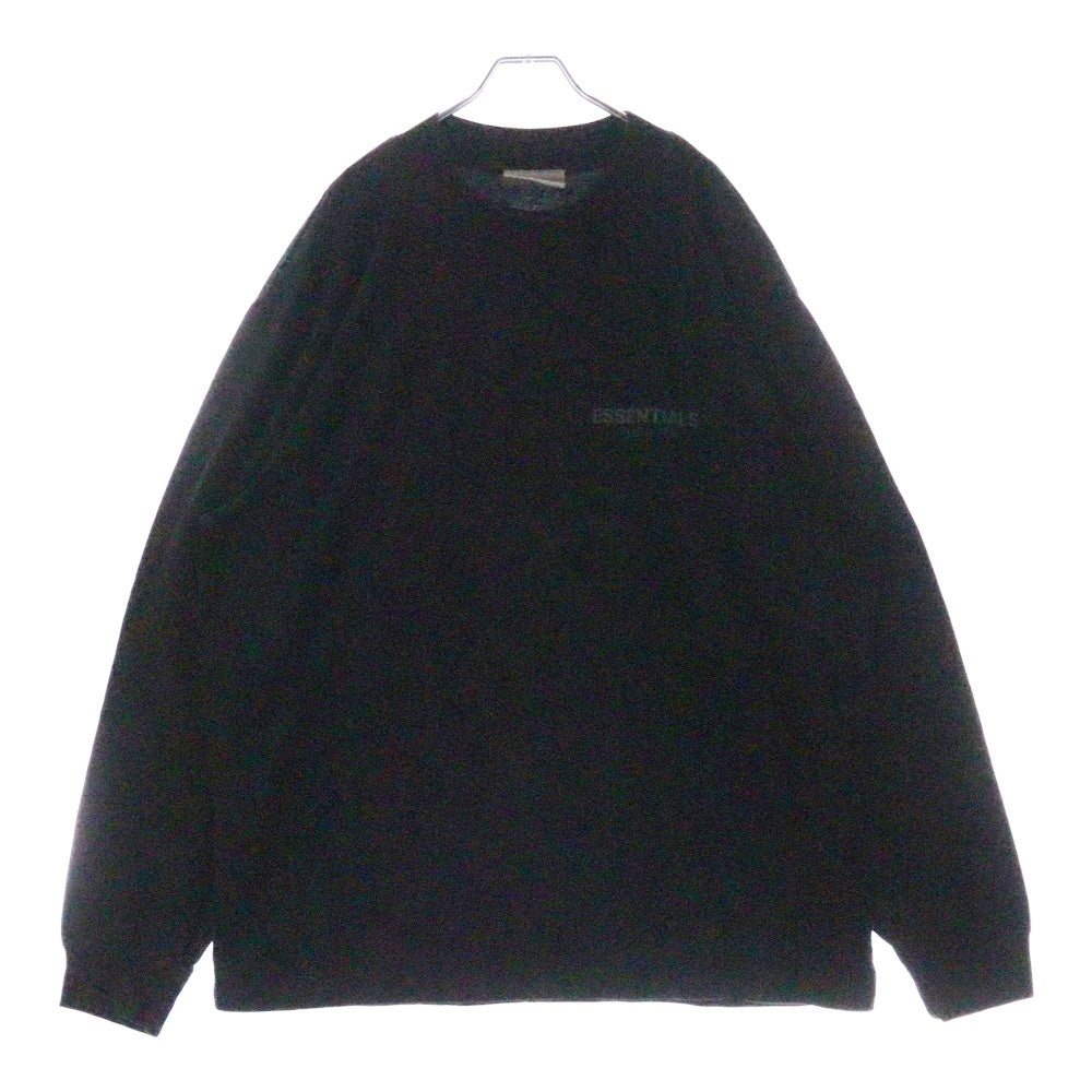 FEAR OF GOD ESSENTIALS(フィアオブゴッド エッセンシャルズ) L/S T-SHIRT リフレクターロゴ 長袖Tシャツ ロンT ブラック