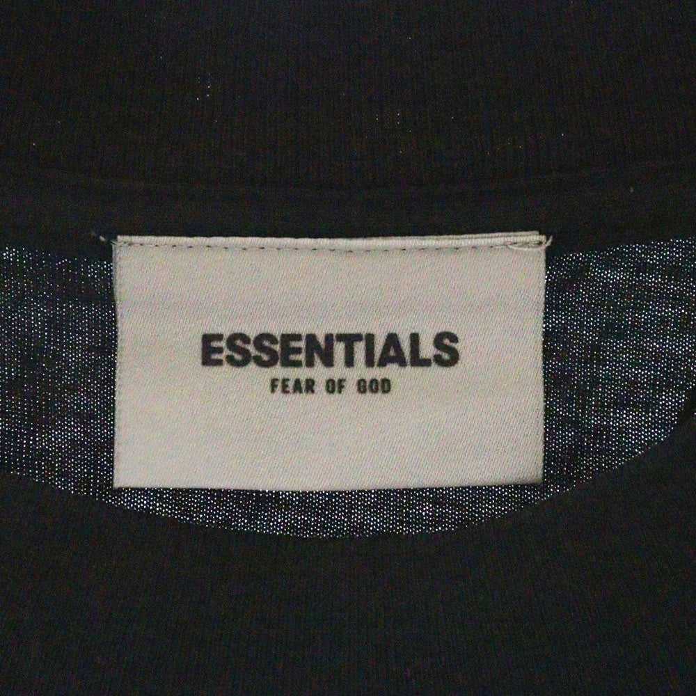 FEAR OF GOD ESSENTIALS(フィアオブゴッド エッセンシャルズ) L/S T-SHIRT リフレクターロゴ 長袖Tシャツ ロンT ブラック