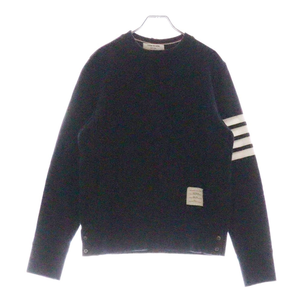 THOM BROWNE(トムブラウン) 4Bar Classic Sweatshirt クルーネックスウェットトレーナー ネイビー MJT021H-00535461